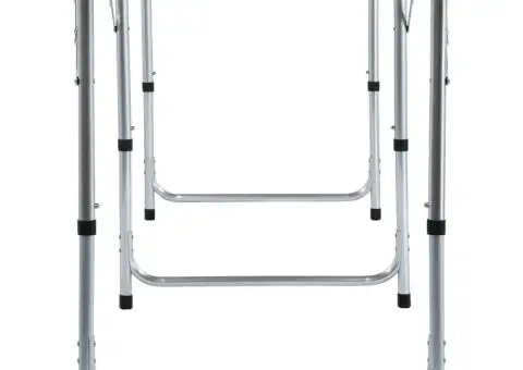 Masă de camping pliabilă, gri, 180 x 60 cm, aluminiu - 4/5