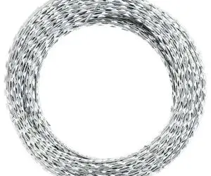 Sârmă ghimpată cu cleme Concertina NATO, oțel galvanizat, 300 m