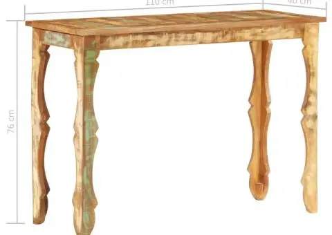 Masă consolă, 110 x 40 x 76 cm, lemn masiv reciclat - 4/5