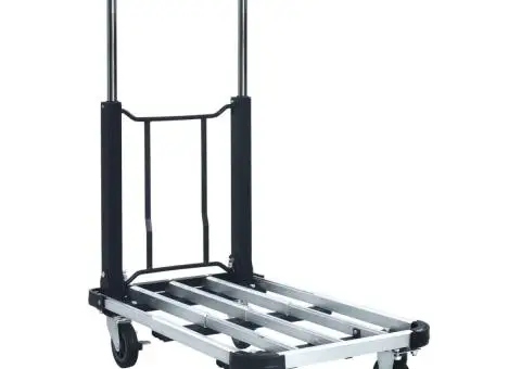 Cărucior de transport pliabil, 150 kg, argintiu, aluminiu - 1/5