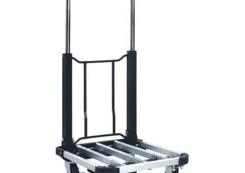 Cărucior de transport pliabil, 150 kg, argintiu, aluminiu - 2/5