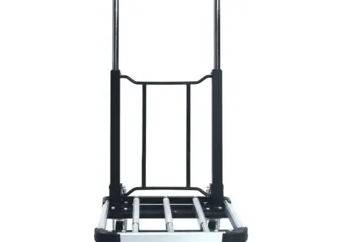 Cărucior de transport pliabil, 150 kg, argintiu, aluminiu - 4/5