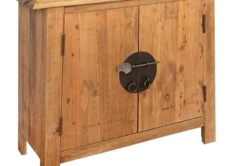 Dulap de chiuvetă de baie, 70x32x63 cm, lemn masiv pin - 1/5