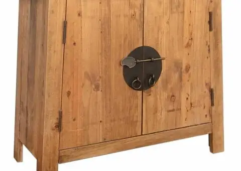 Dulap de chiuvetă de baie, 70x32x63 cm, lemn masiv pin - 3/5