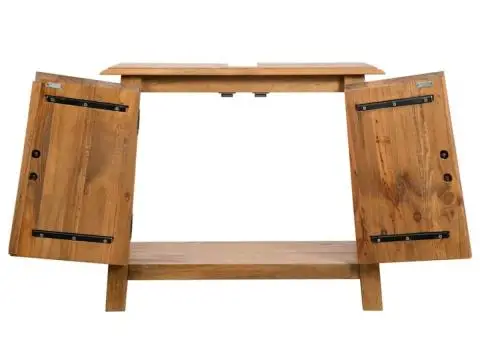 Dulap de chiuvetă de baie, 70x32x63 cm, lemn masiv pin - 5/5