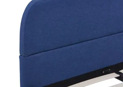 Cadru de pat, albastru, 140 x 200 cm, material textil - 5/5