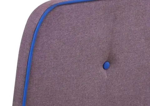 Cadru de pat, gri taupe, 90 x 200 cm, material textil - 5/5