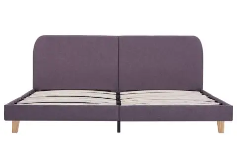 Cadru de pat, gri taupe, 180 x 200 cm, material textil - 3/5