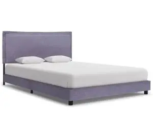 Cadru de pat, gri deschis, 140 x 200 cm, material textil