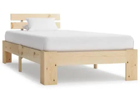 Cadru de pat, 100 x 200 cm, lemn masiv de pin - 1/5