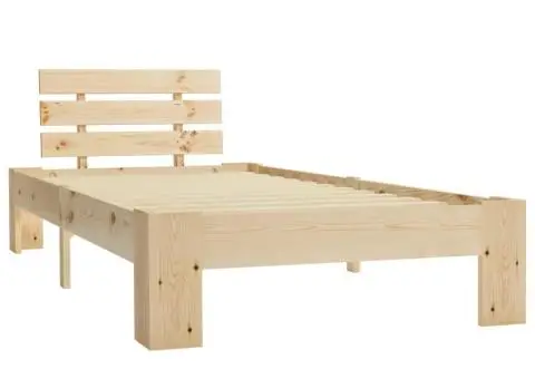 Cadru de pat, 100 x 200 cm, lemn masiv de pin - 2/5