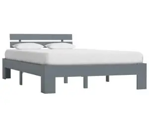 Cadru de pat, gri, 120 x 200 cm, lemn masiv de pin