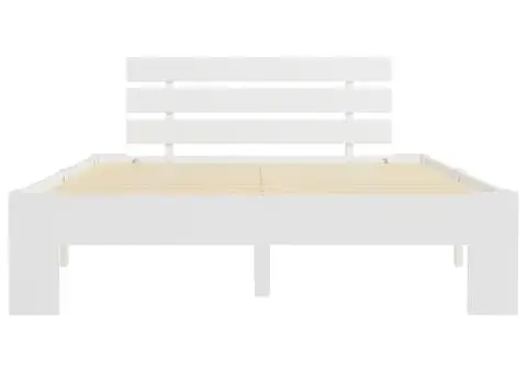 Cadru de pat, alb, 120 x 200 cm, lemn masiv de pin - 3/5