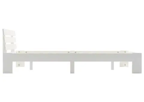 Cadru de pat, alb, 120 x 200 cm, lemn masiv de pin - 4/5