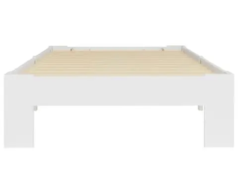 Cadru de pat, alb, 90 x 200 cm, lemn masiv de pin - 4/5