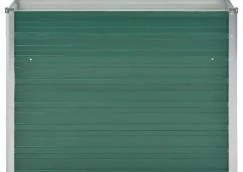 Strat înălțat de grădină, verde, 100x40x77 cm, oțel galvanizat - 4/5