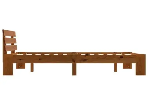 Cadru de pat, maro miere, 120 x 200 cm, lemn masiv de pin - 4/5