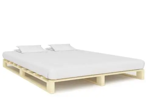 Cadru de pat din paleți, 160 x 200 cm, lemn masiv de pin - 1/5