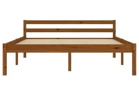 Cadru de pat, maro miere, 120 x 200 cm, lemn masiv de pin - 3/5