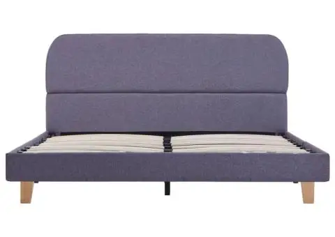 Cadru de pat, gri deschis, 140 x 200 cm, material textil - 3/5