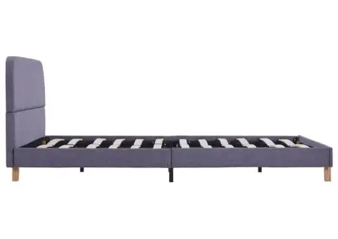 Cadru de pat, gri deschis, 140 x 200 cm, material textil - 4/5