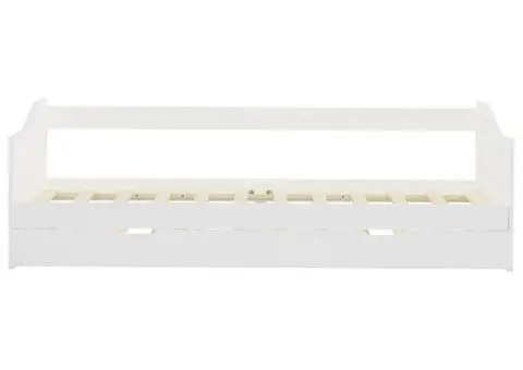 Cadru pat canapea, extensibil, alb, 90 x 200 cm, lemn de pin - 4/5