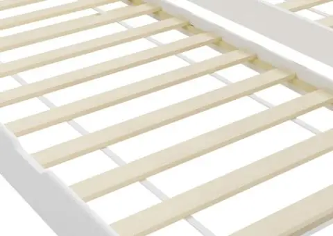 Cadru pat canapea, extensibil, alb, 90 x 200 cm, lemn de pin - 5/5