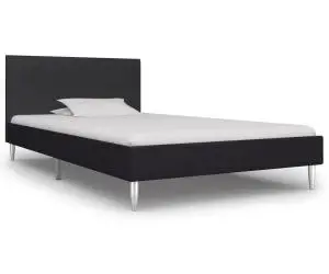 Cadru de pat, negru, 90 x 200 cm, material textil