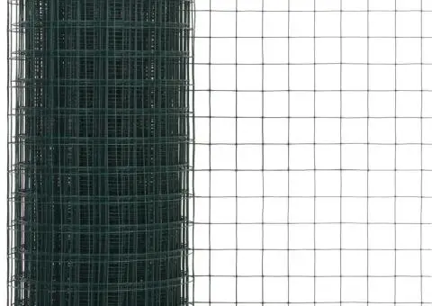 Plasă de sârmă găini, verde, 25 x 1,5 m, oțel cu înveliș PVC - 3/4