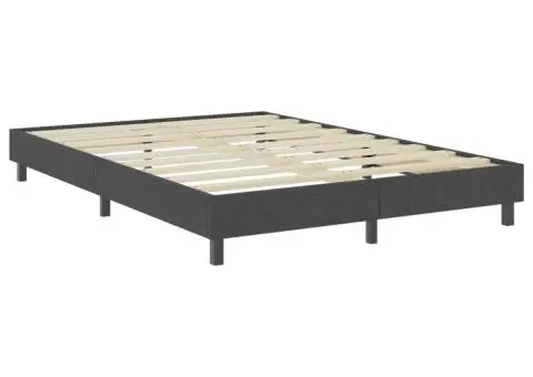 Cadru de pat continental, gri, 140x200 cm, material textil - 3/5