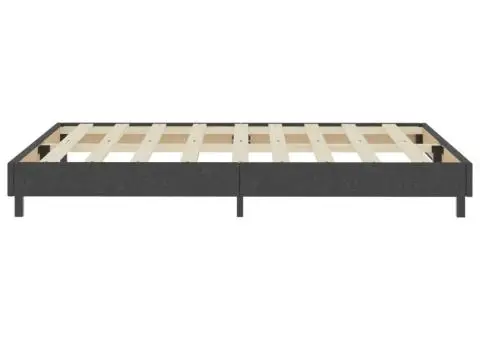 Cadru de pat continental, gri, 140x200 cm, material textil - 5/5