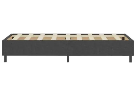 Cadru pat continental, gri, 90x200 cm, material textil - 5/5