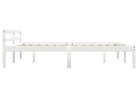 Cadru de pat, alb, 180 x 200 cm, lemn masiv de pin - 4/5