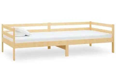 Pat de zi cu saltea, 90x200 cm, lemn masiv de pin - 4/5