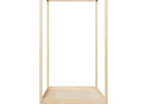 Cadru pat cu baldachin, 90x200 cm, lemn masiv de pin - 3/5