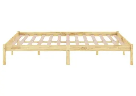 Cadru de pat mic dublu, 120x190 cm, lemn masiv - 5/5