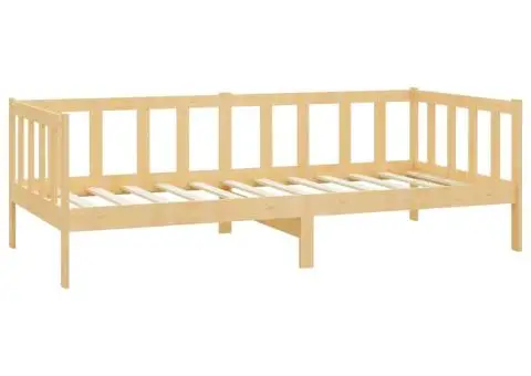 Pat de zi cu saltea, 90x200 cm, lemn masiv de pin - 5/5