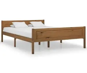 Cadru pat, maro miere, 120x200 cm, lemn masiv de pin