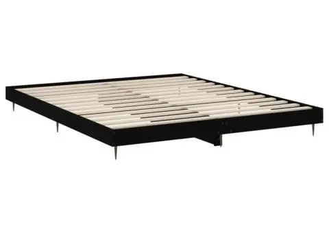 Cadru de pat fără saltea Negru 160x200cm Lemn prelucrat - 5/5