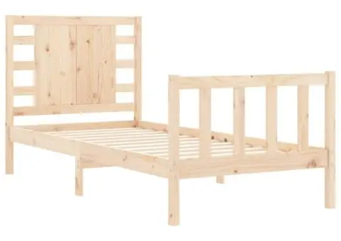 Cadru de pat fără saltea, 90x200 cm, lemn masiv pin - 5/5