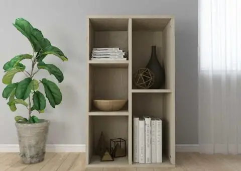 Bibliotecă/Dulap, stejar sonoma, 50x25x80 cm, lemn prelucrat - 1/5