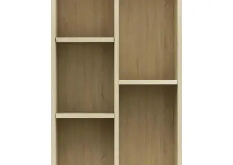 Bibliotecă/Dulap, stejar sonoma, 50x25x80 cm, lemn prelucrat - 4/5