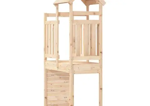 Turn joacă cu perete cățărare, 53x110x214 cm, lemn masiv de pin - 5/5