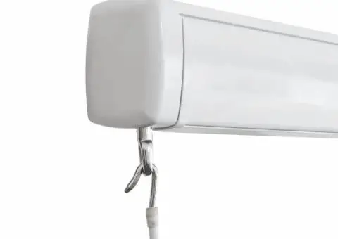 Copertină manuală tip casetă, albastru și alb, 500 x 300 cm - 5/5