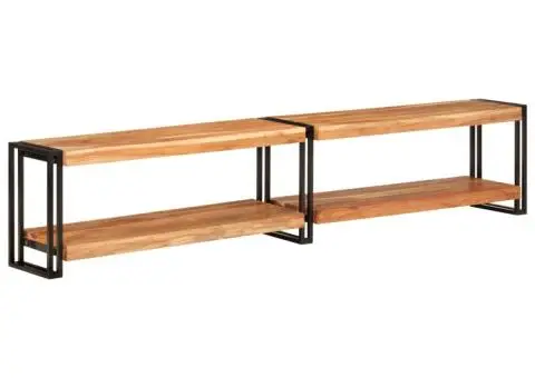 Comodă TV, 200x30x40 cm, lemn masiv de acacia - 1/5