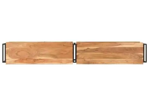 Comodă TV, 200x30x40 cm, lemn masiv de acacia - 4/5