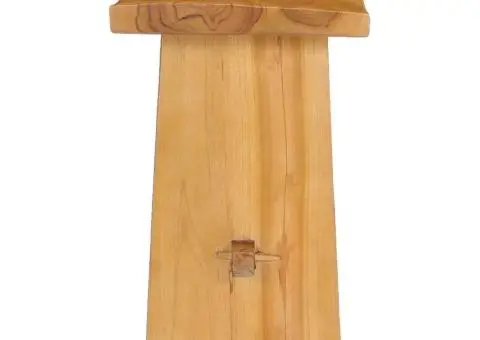 Taburet, lemn masiv de tec - 3/5