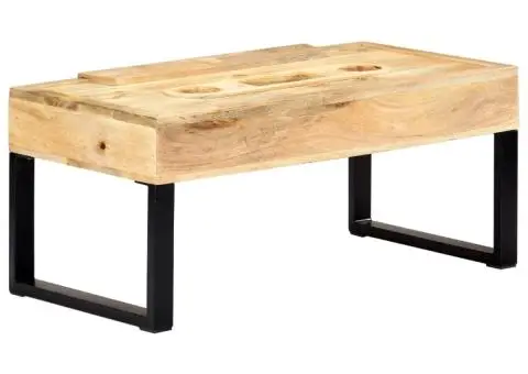 Măsuță de cafea stil casetă, 100x52x45 cm, lemn masiv de mango - 3/5