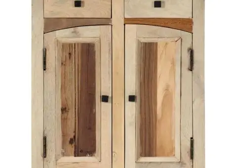 Dulap lateral, 60 x 30 x 75 cm, lemn masiv reciclat - 2/5