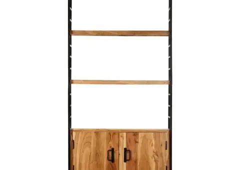 Bibliotecă cu 4 rafturi 80x30x180 cm lemn masiv mango nefinisat - 2/5